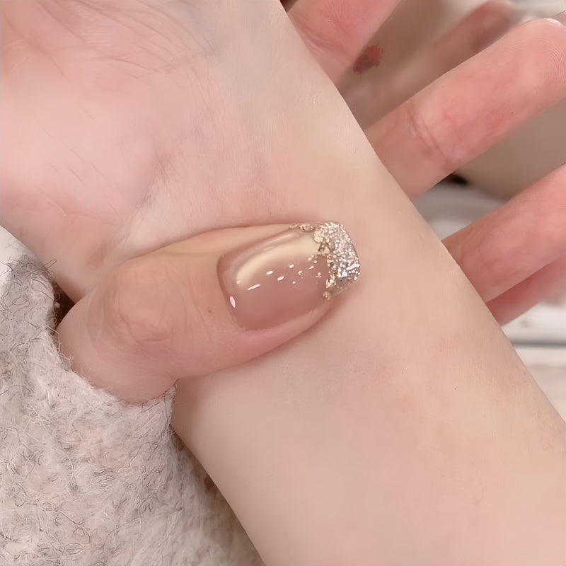 French Kiss Cat-Eye French Press-On Nails