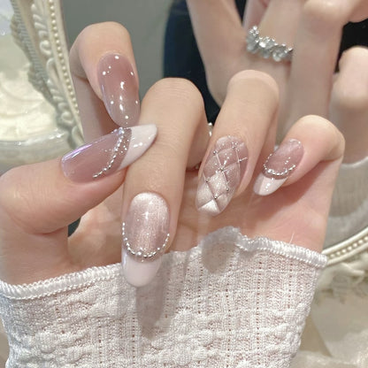 French Kiss Cat-Eye French Press-On Nails